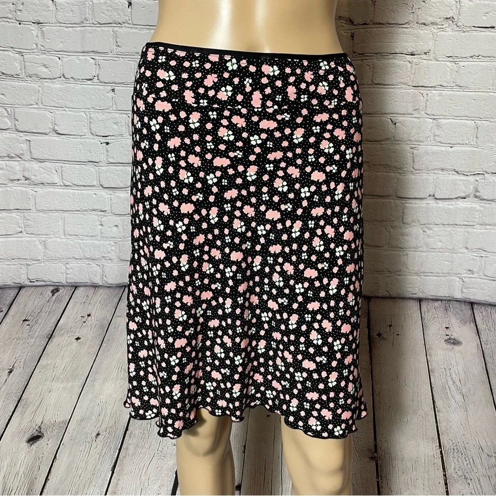 New Free People IRL Mini Black Floral Skirt Size 6